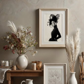 Poster Sculpture Ethérée : Portrait avant monochrome