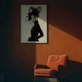 Poster Sculpture Ethérée : Portrait avant monochrome