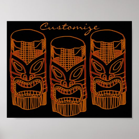 Poster Sculpture Gold Tiki Thunder_Cove (Devant)