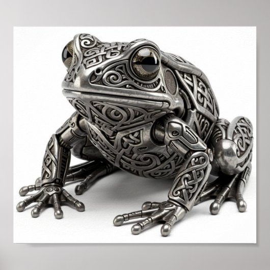 Poster Sculpture mécanique complexe de grenouille en arge (Devant)