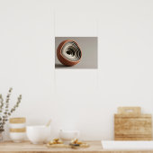 Poster Sculpture murale géométrique sphère tranchée multi (Cuisine)