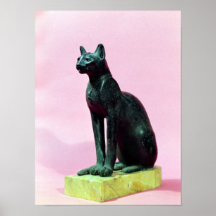 Poster Sculpture of a cat, Late Period