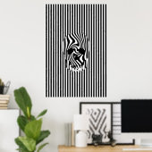 Poster Sculs et bandes, Op Art (Bureau à domicile)