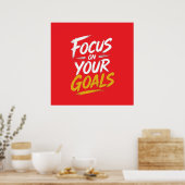 Poster Se concentrer sur vos objectifs Motivationnel (Cuisine)