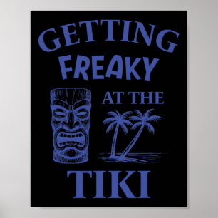 Poster Se déchaîner au Tiki Luau Vacances Île Drôle