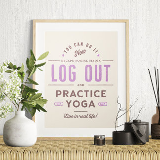 Poster Se déconnecter et pratiquer le yoga