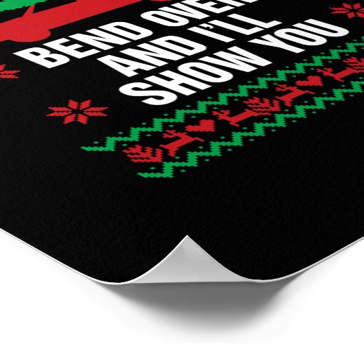 Poster se plier et i&# 9 ; vous montrer noël couple m (Coin)