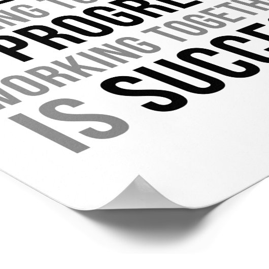 Poster Se Réunir Est Un Début (Coin)