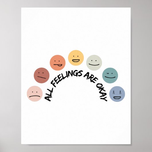 Poster Se sentir bien Visages émotionnels Sensibilisation (Devant)
