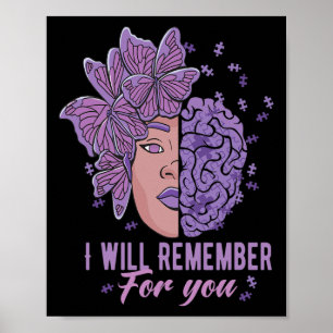 Poster Se Souviendra De Vous Sensibiliser À L'Alzheimer B