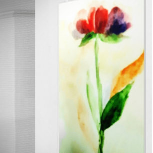 Poster Se tenir seul et beau   Fleur violet Ombre