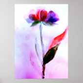 Poster Se tenir seul et beau | Fleur violet Ombre (Devant)