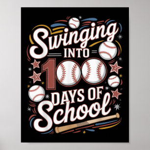 Poster Se Transformer En 100 Jours De Baseball Scolaire