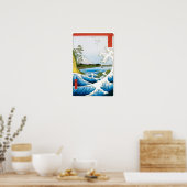 Poster Sea at Satta in Suruga Province by Ando Hiroshige (Cuisine)