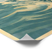 Poster Sea Beast Retro Mermaid | Funny Coastal Beach Art (Coin)