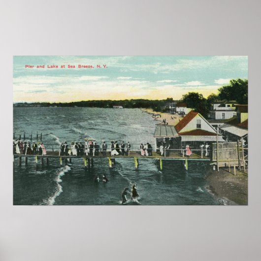 Poster Sea Breeze Pier et Lake Scene (Devant)