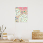 Poster "Sea Life", rose, corail, bleu (Cuisine)