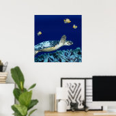 Poster Sea Life - Tortue de mer (Bureau à domicile)