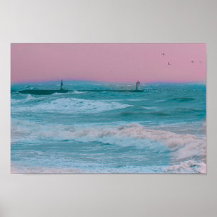 Poster Sea Ocean Velddrif Afrique du Sud Tempête naturell