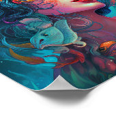 Poster Sea Serpent Hair Lady Imaginaire Art (Coin)