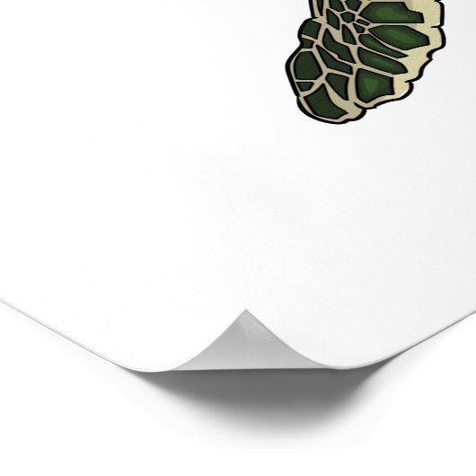 Poster Sea turtle cartoon (Coin)