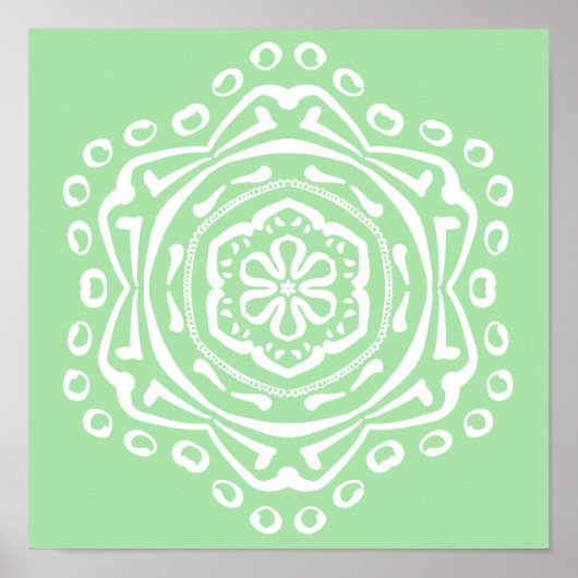 Poster Seafoam Mandala (Devant)