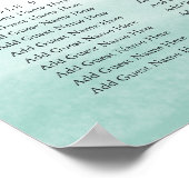 Poster Seaglass Tides Mariage Seasting Chart (Coin)