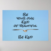 Poster Seagull en vol être bleu nature (Devant)