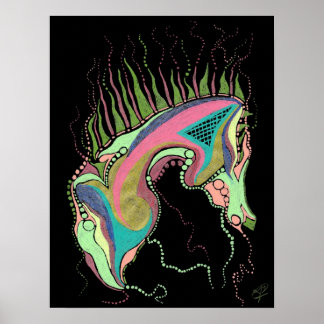 Poster Seahorse - Beaux-arts