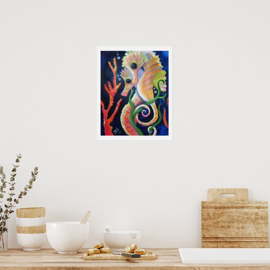 Poster Seahorse Pair (Cuisine)