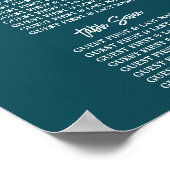 Poster Seahorse Romance, Plage Wedding Seating Chart (Coin)