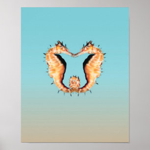Poster Seahorses Courting