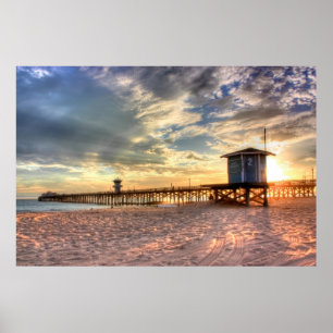 Poster Seal Beach, toile CA