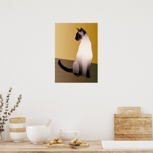 Poster Seal Point Siamese Chat (Cuisine)