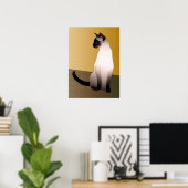Poster Seal Point Siamese Chat (Bureau à domicile)