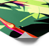 Poster Seamless background floral pattern. Tropical leave (Coin)