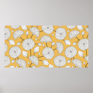 Poster Seamless floral pattern. print with flowers. Texti