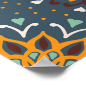 Poster Seamless floral pattern. Stylized doodle flowers.  (Coin)