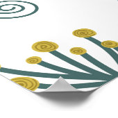Poster Seamless flowers background en style scandinavian. (Coin)