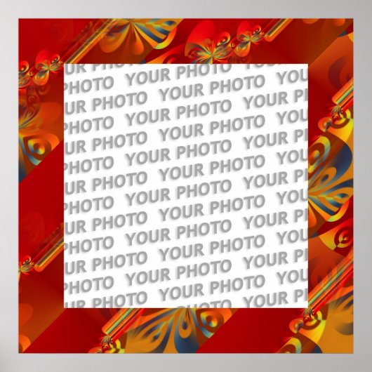 Poster Seamless Graphic Design - rouge orange I (Devant)