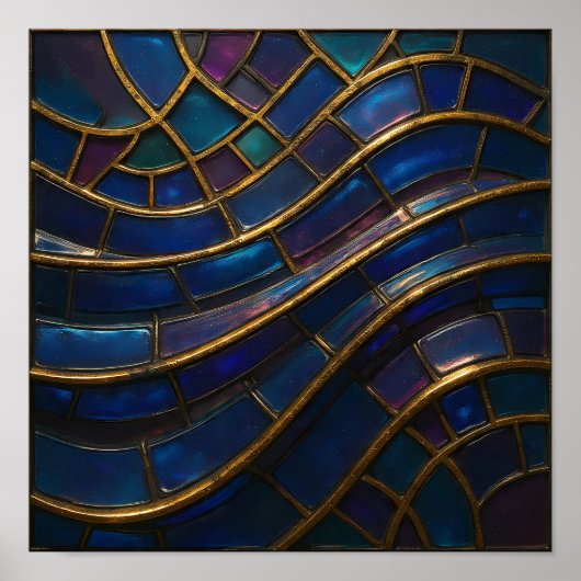 Poster Seamless Opulent Mosaic Tiling Wallpaper (Devant)