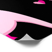 Poster Seamless pattern from pink flamingos on a dark bac (Coin)