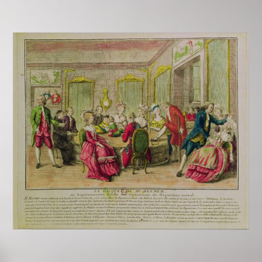 Poster Séance d'hypnotisme avec Franz Anton Mesmer 1784 (Devant)