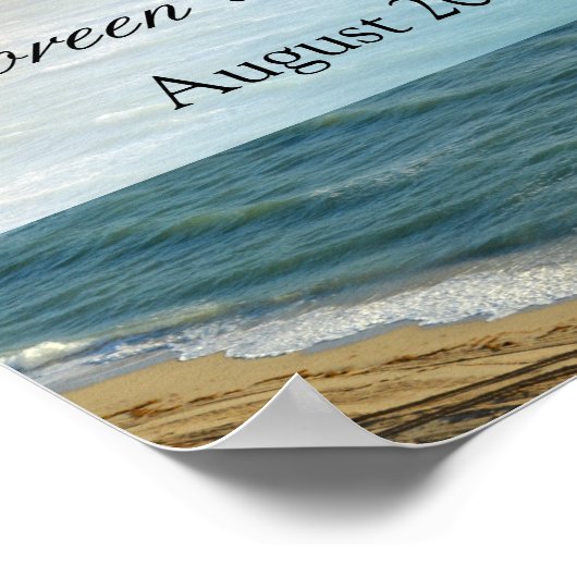 Poster Seascape Beach Mariage Océan Bleu (Coin)
