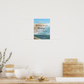 Poster Seascape Beach Mariage Océan Bleu (Cuisine)