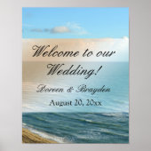 Poster Seascape Beach Mariage Océan Bleu