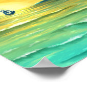 Poster Seascape Woman Portrait Peinture numérique (Coin)