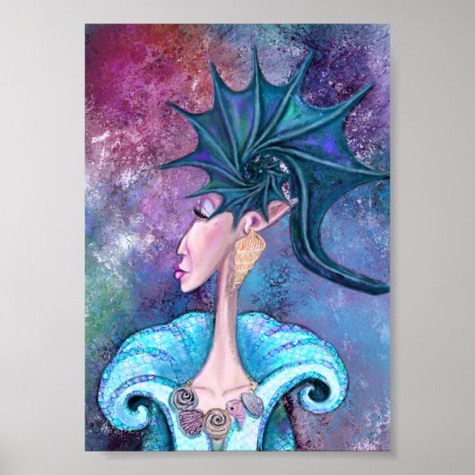 Poster Seashell Lady - Peinture (Devant)