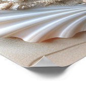 Poster Seashell Starfish Pearls Sand Beach Été, (Coin)