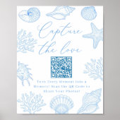 Poster  Seashells Bridal Shower Capture the love (Devant)